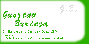 gusztav baricza business card